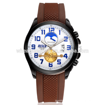 Оптовые продажи пользовательских водонепроницаемый силиконовый браслет часы